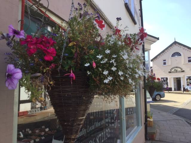 Allens butchers hanging basket